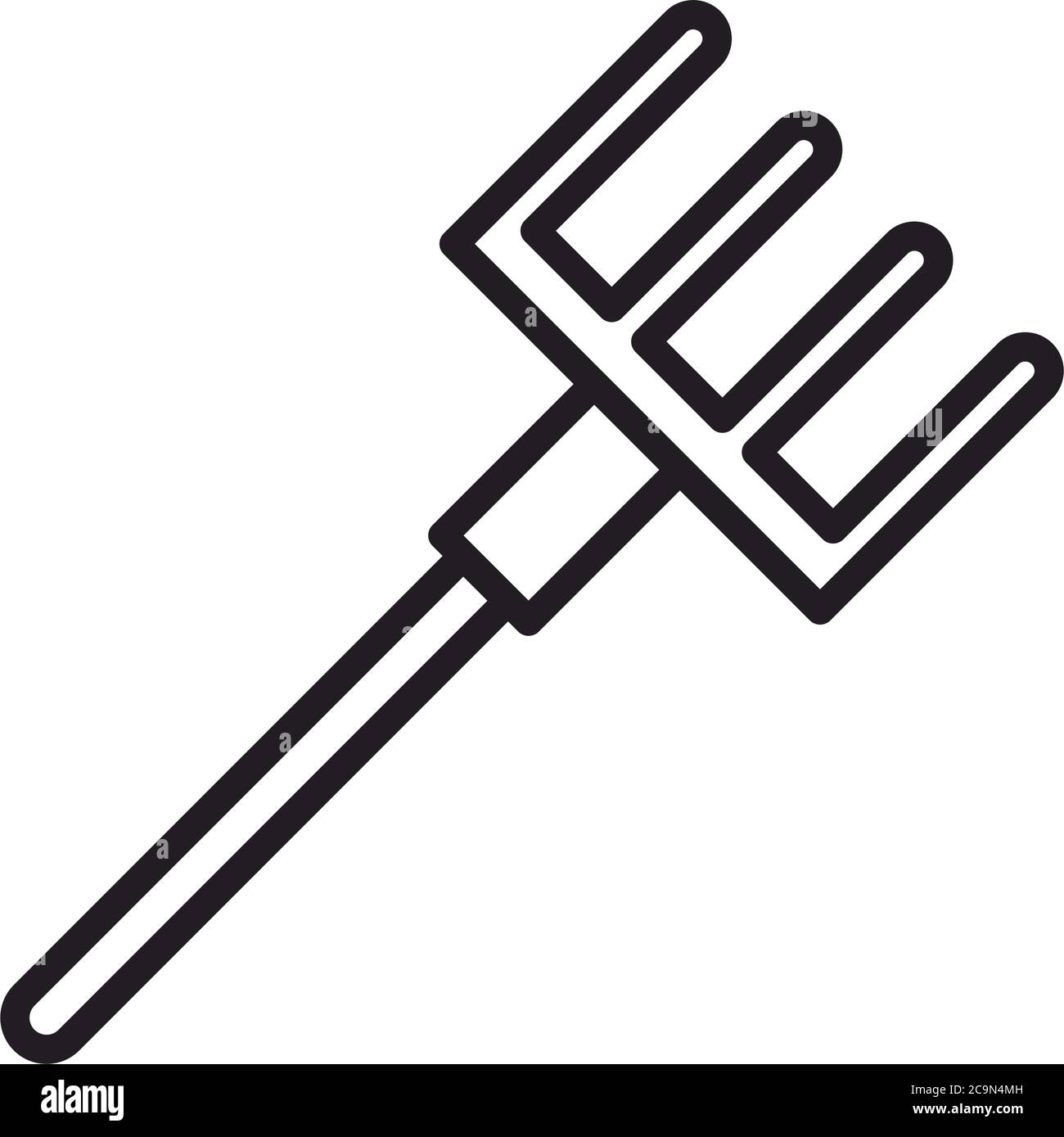 rake line style icon design, agronomy lifestyle agriculture harvest ...