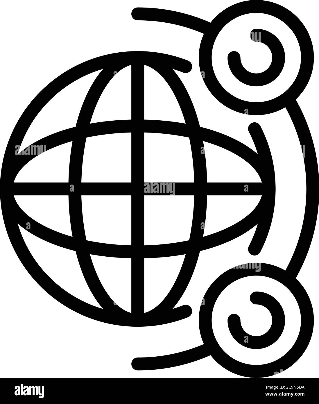 Global remote access icon, outline style Stock Vector Image & Art - Alamy