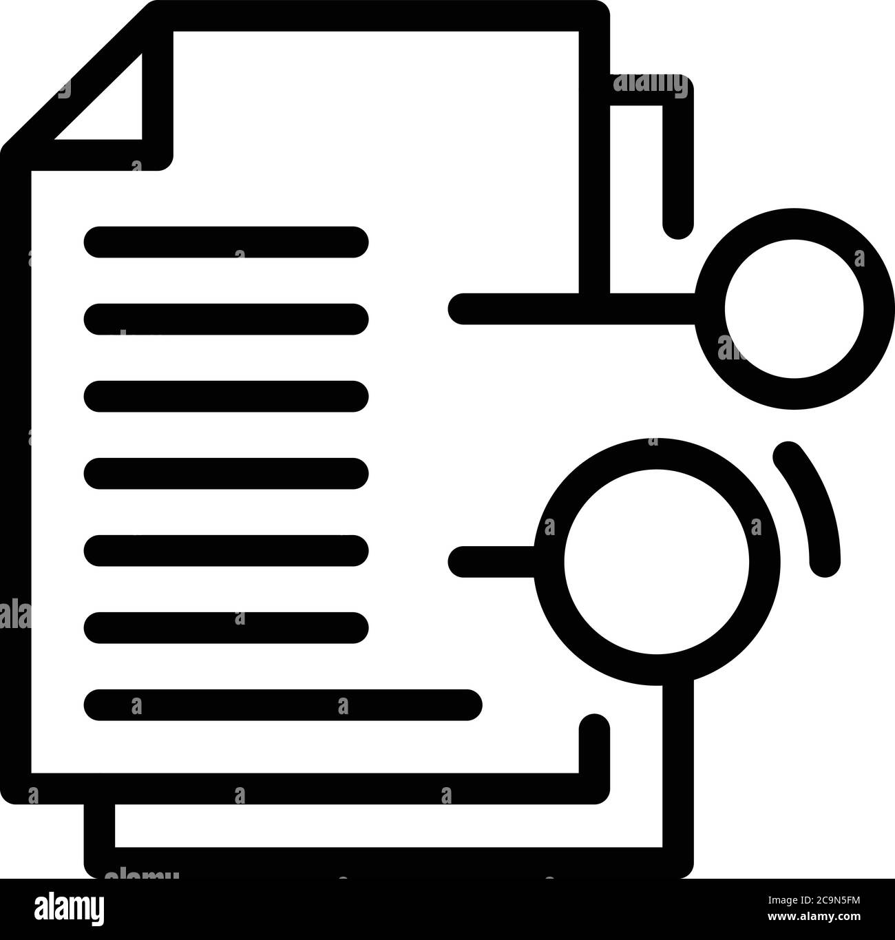 Documents remote access icon, outline style Stock Vector