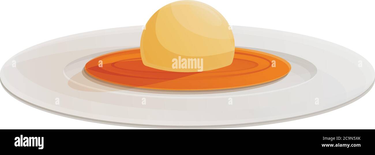Organic molecular food ball icon. Cartoon of organic molecular food ...