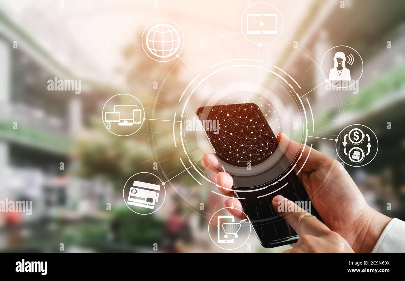 Omni channel technology of online retail business Stock Photo Alamy