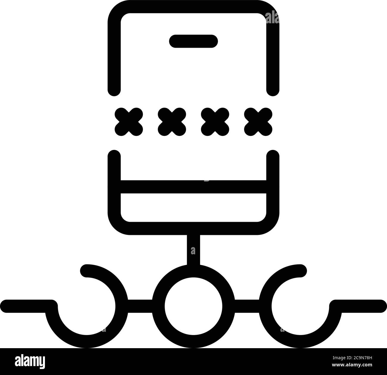Smartphone authentication icon, outline style Stock Vector Image & Art ...