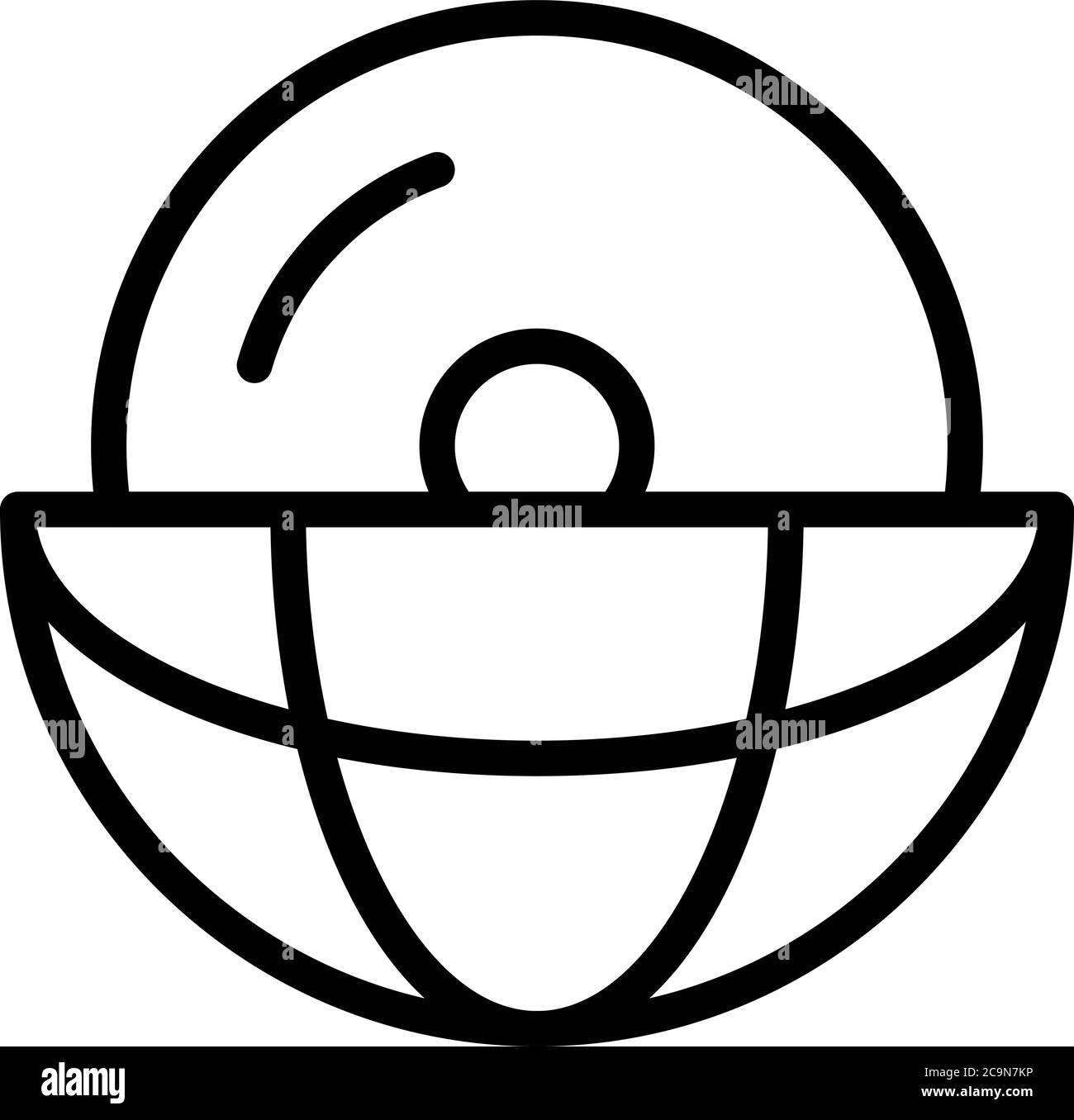 Global disc operating system icon, outline style Stock Vector Image ...