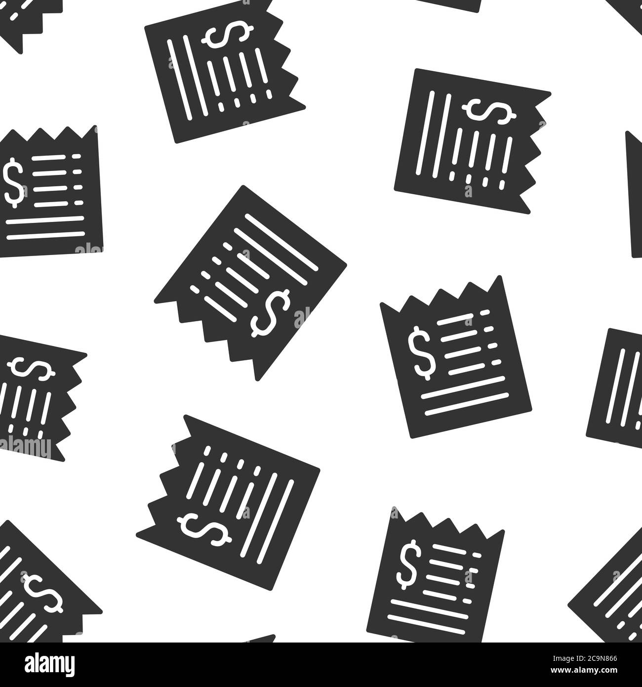 Money check icon in flat style. Checkbook vector illustration on white ...