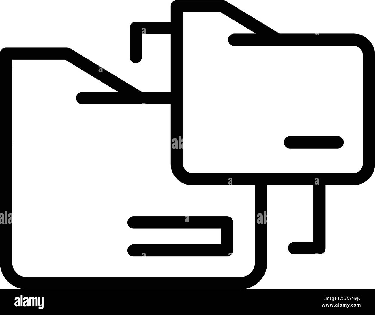 Folder network remote access icon, outline style Stock Vector Image ...