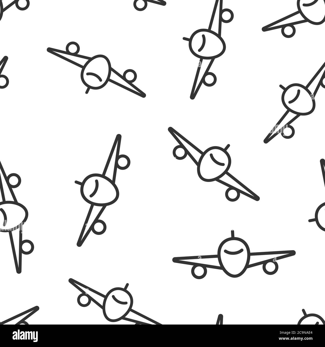 Plane icon in flat style. Airplane vector illustration on white ...