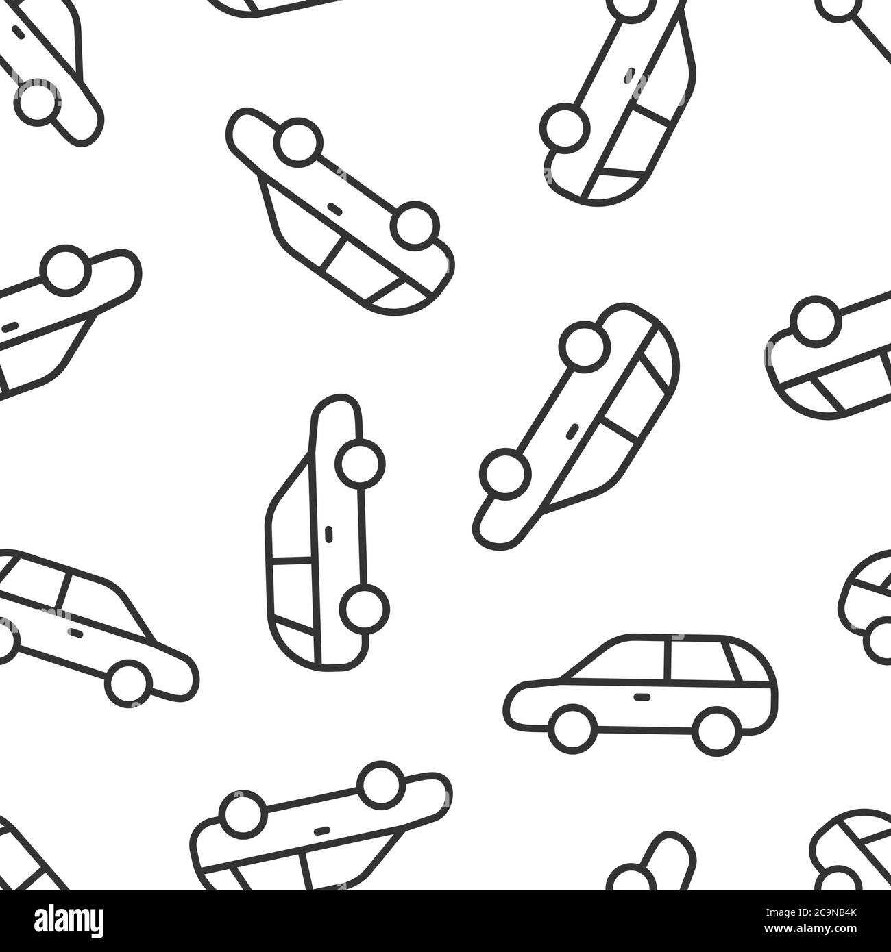 Car icon in flat style. Automobile vehicle vector illustration on white ...
