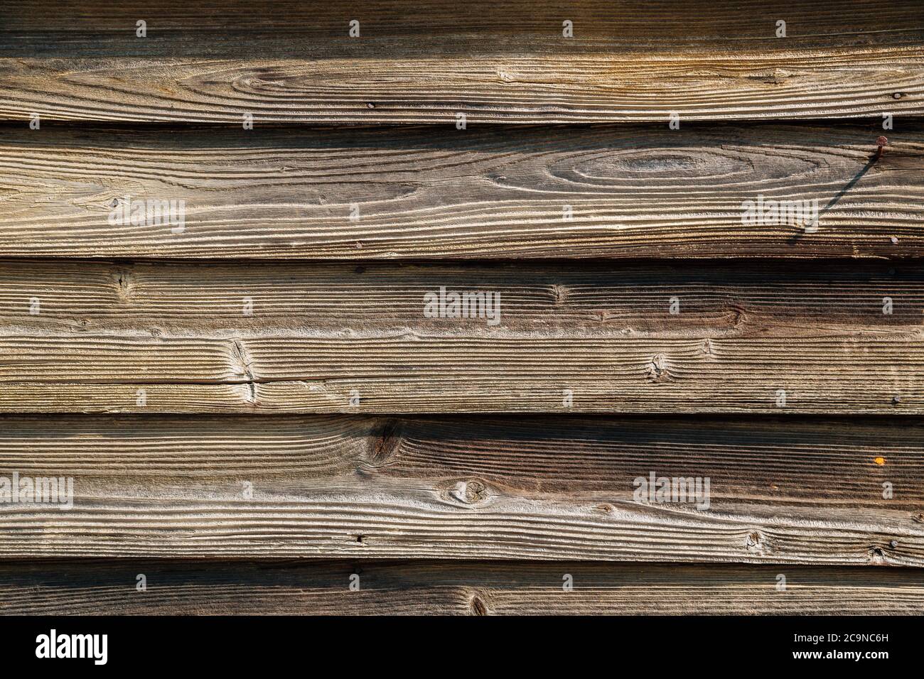 Old wooden planks wall texture background Stock Photo