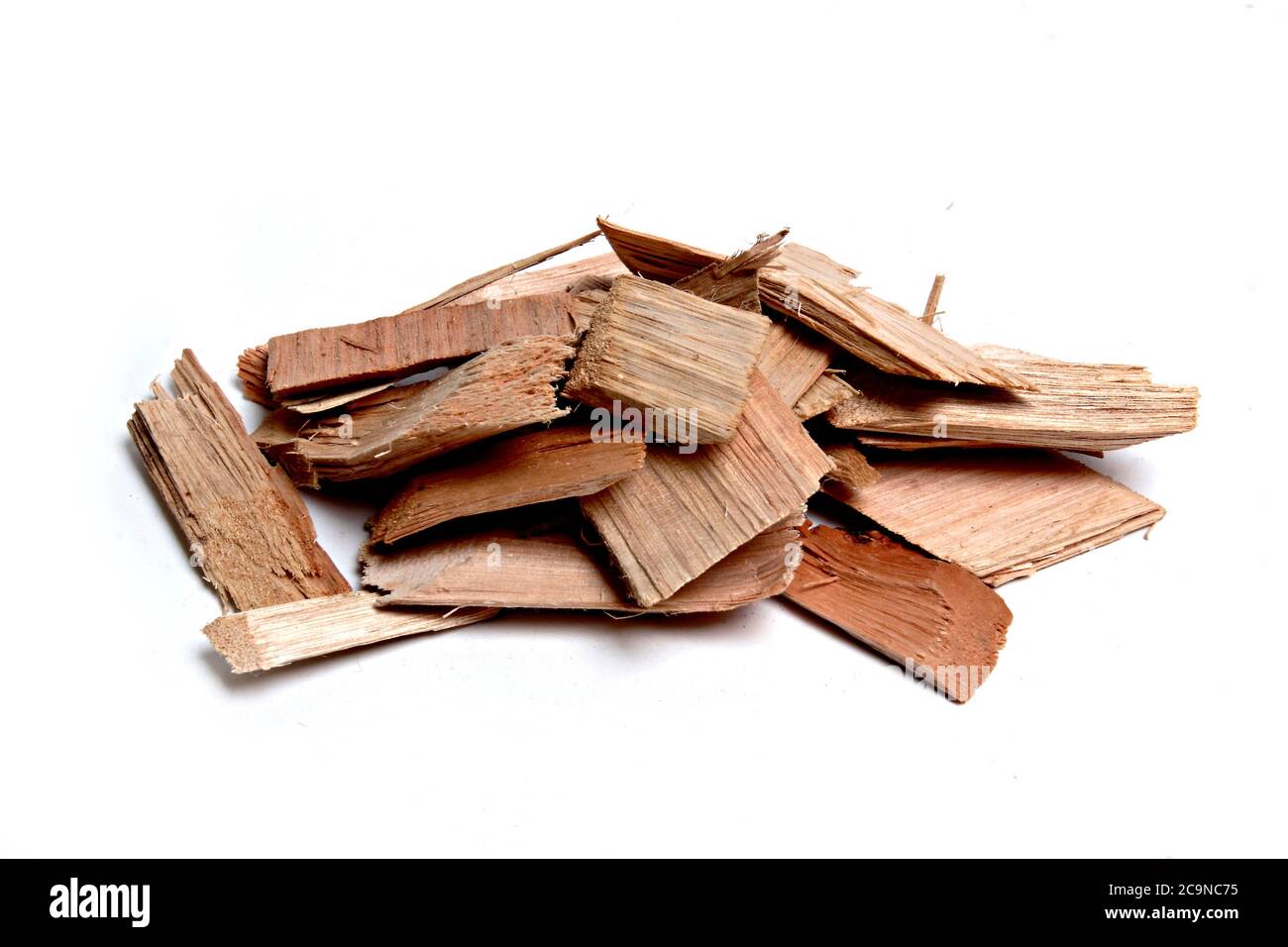 eucalyptus chips on white background Stock Photo Alamy