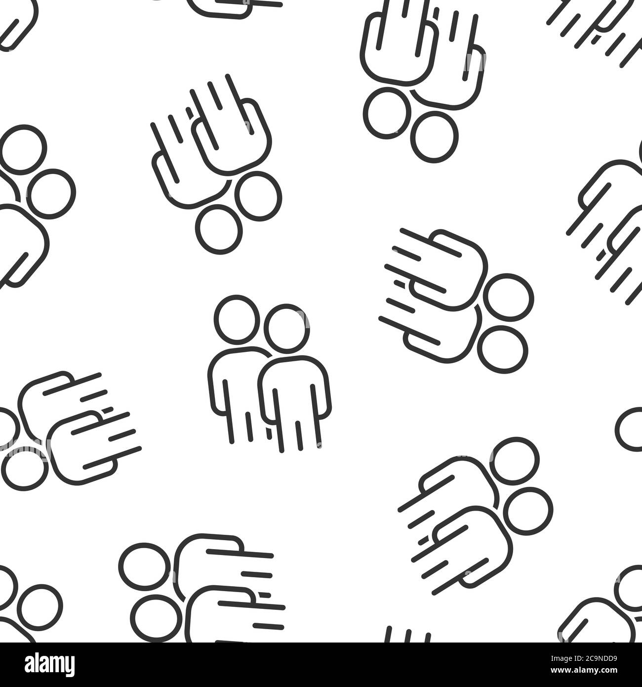 People communication icon in flat style. People vector illustration on ...
