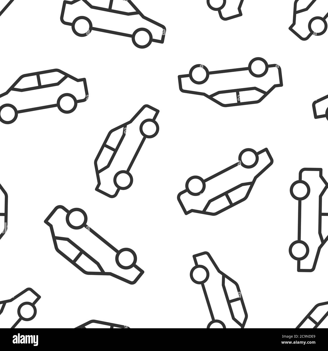 Car icon in flat style. Automobile vehicle vector illustration on white ...