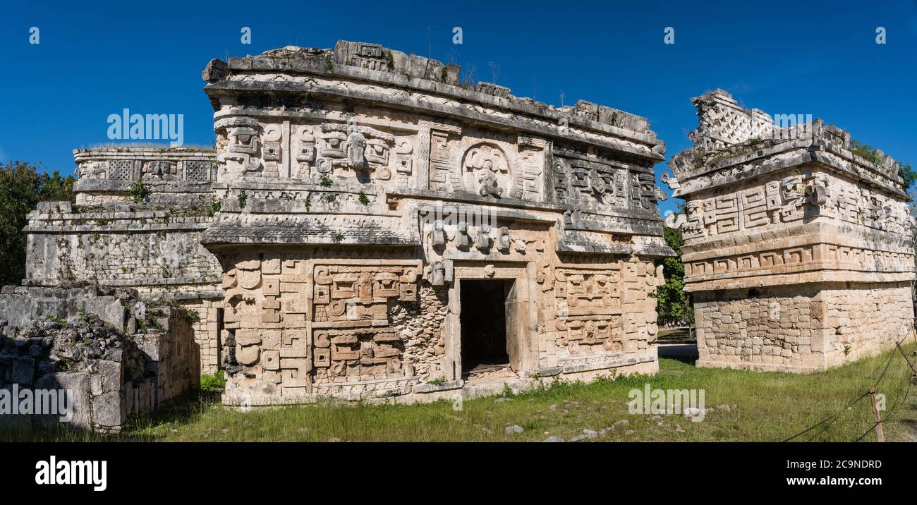 The Nunnery Complex in the ruins of the great Mayan city of Chichen Itza, Yucatan, Mexico. Stock Photo