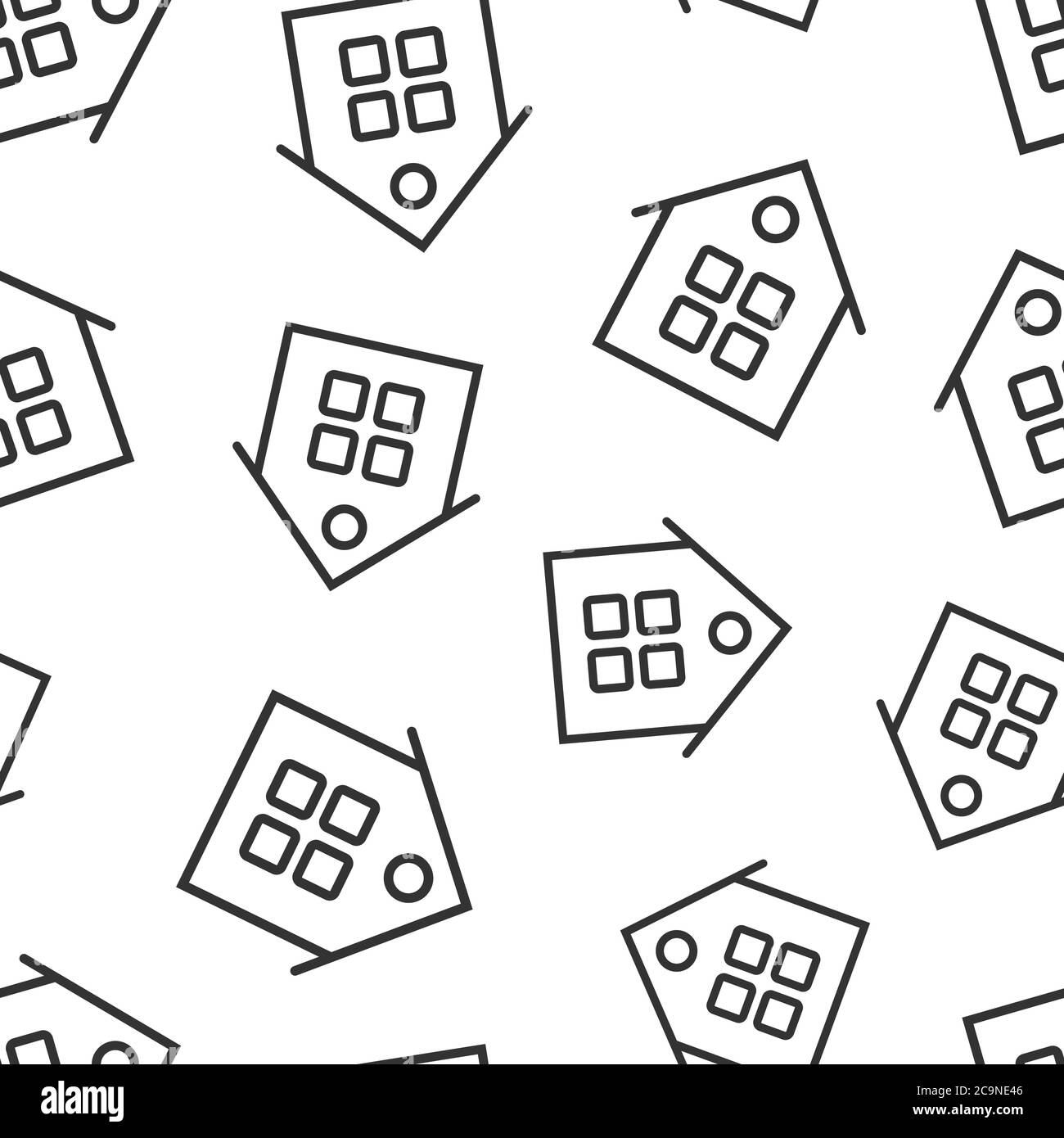 Building icon in flat style. Home vector illustration on white isolated ...