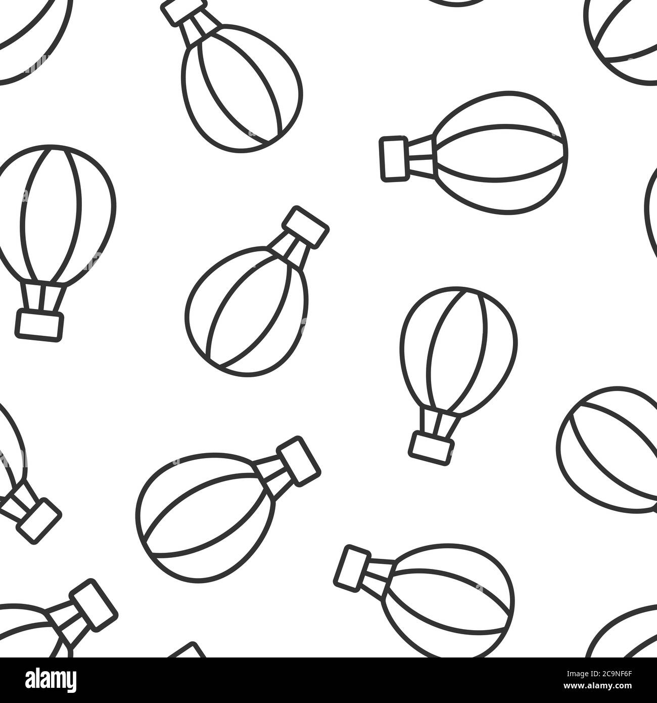 Air balloon icon in flat style. Aerostat vector illustration on white ...