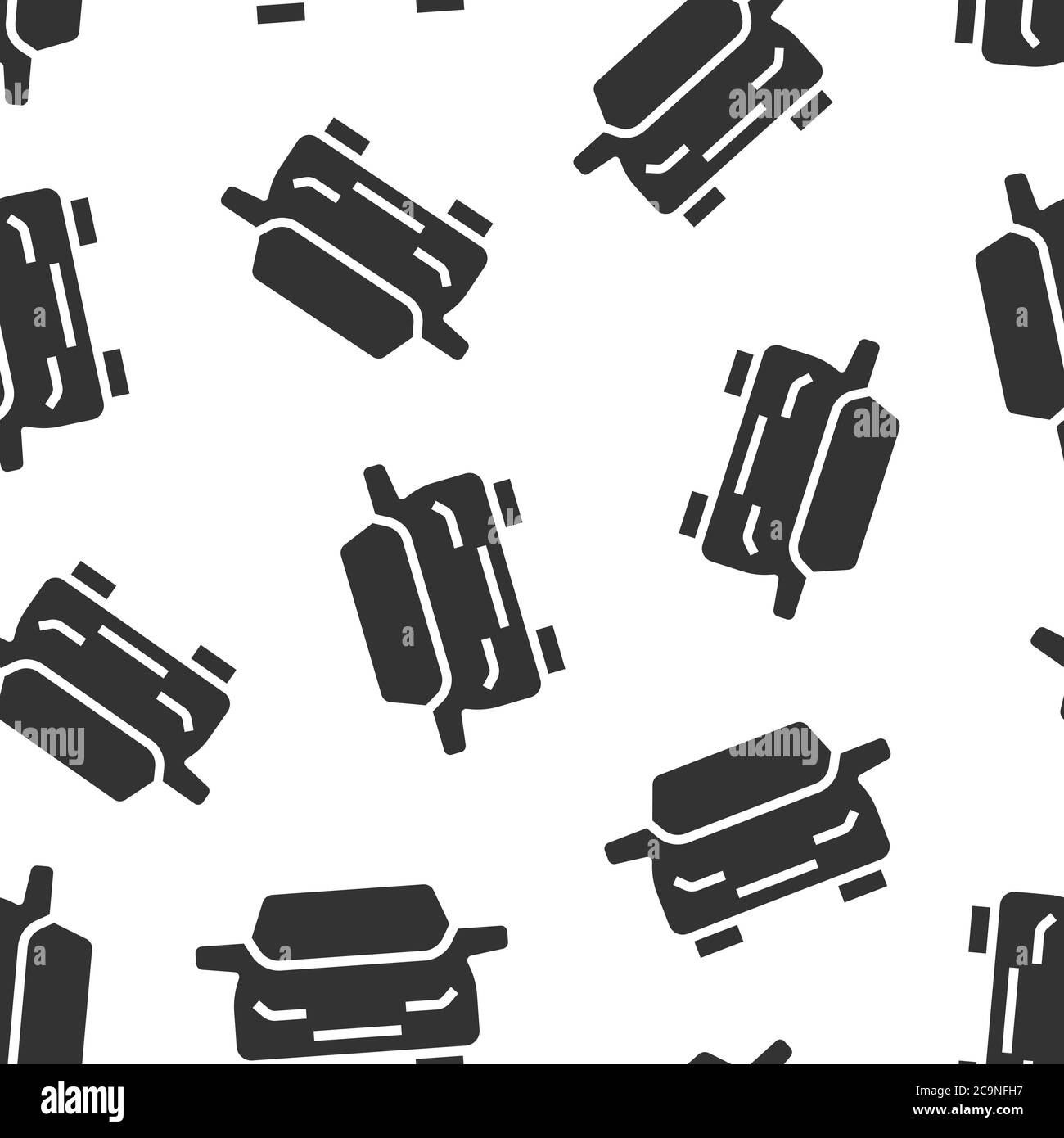 Car icon in flat style. Automobile vehicle vector illustration on white ...