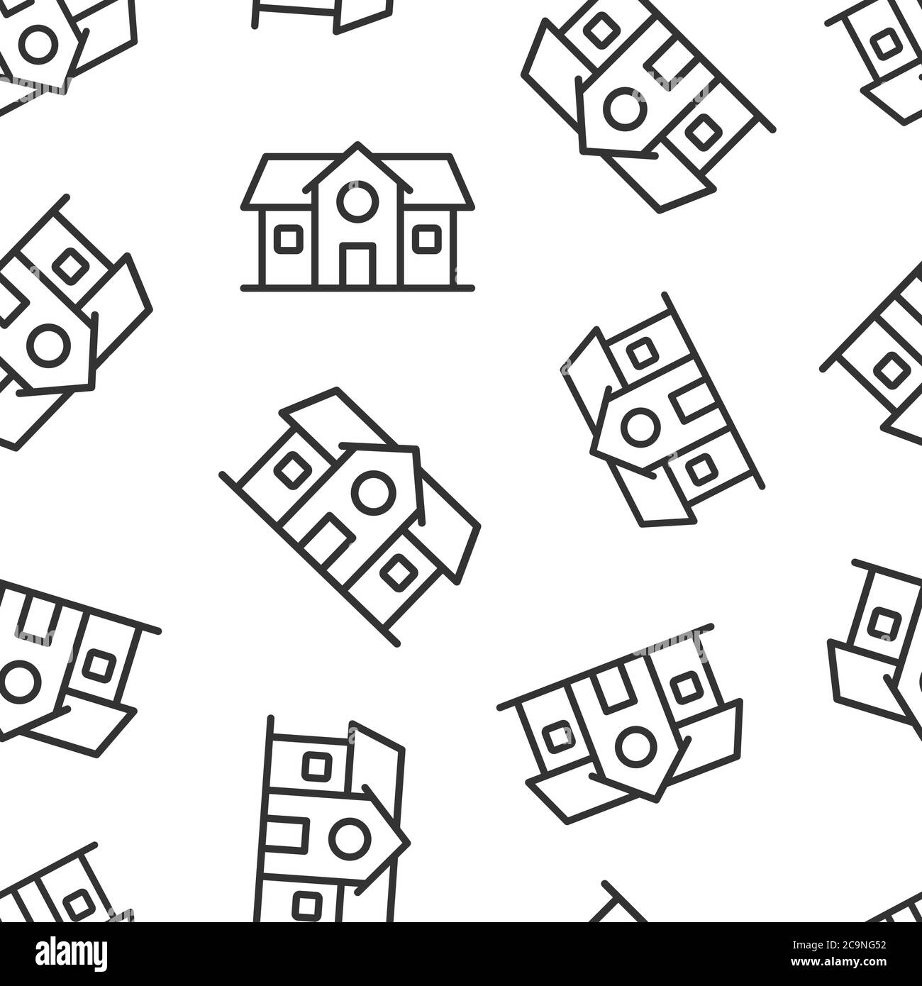 Building icon in flat style. Home vector illustration on white isolated ...