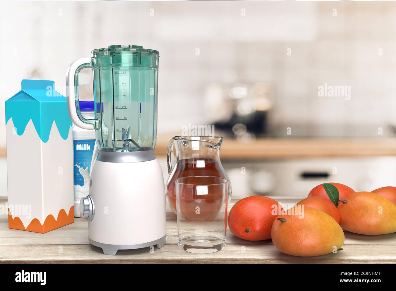 https://c8.alamy.com/comp/2C9NHMF/realistic-looking-mixer-grinder-milk-cartoon-glass-container-and-ripe-mangos-at-wooden-table-top-in-blurred-kitchen-interior-background-3d-renderin-2C9NHMF.jpg