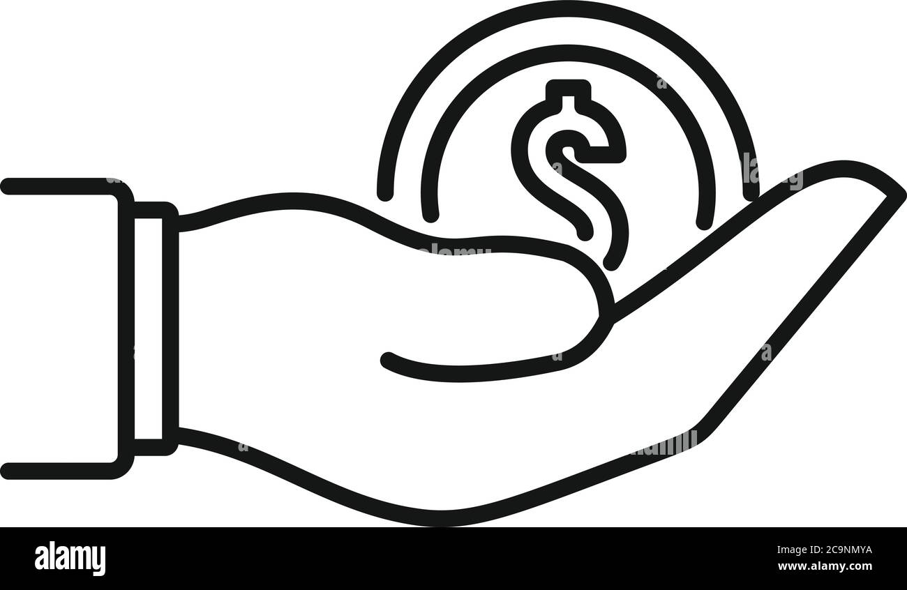 Keep money loan safe icon. Outline keep money loan safe vector icon for