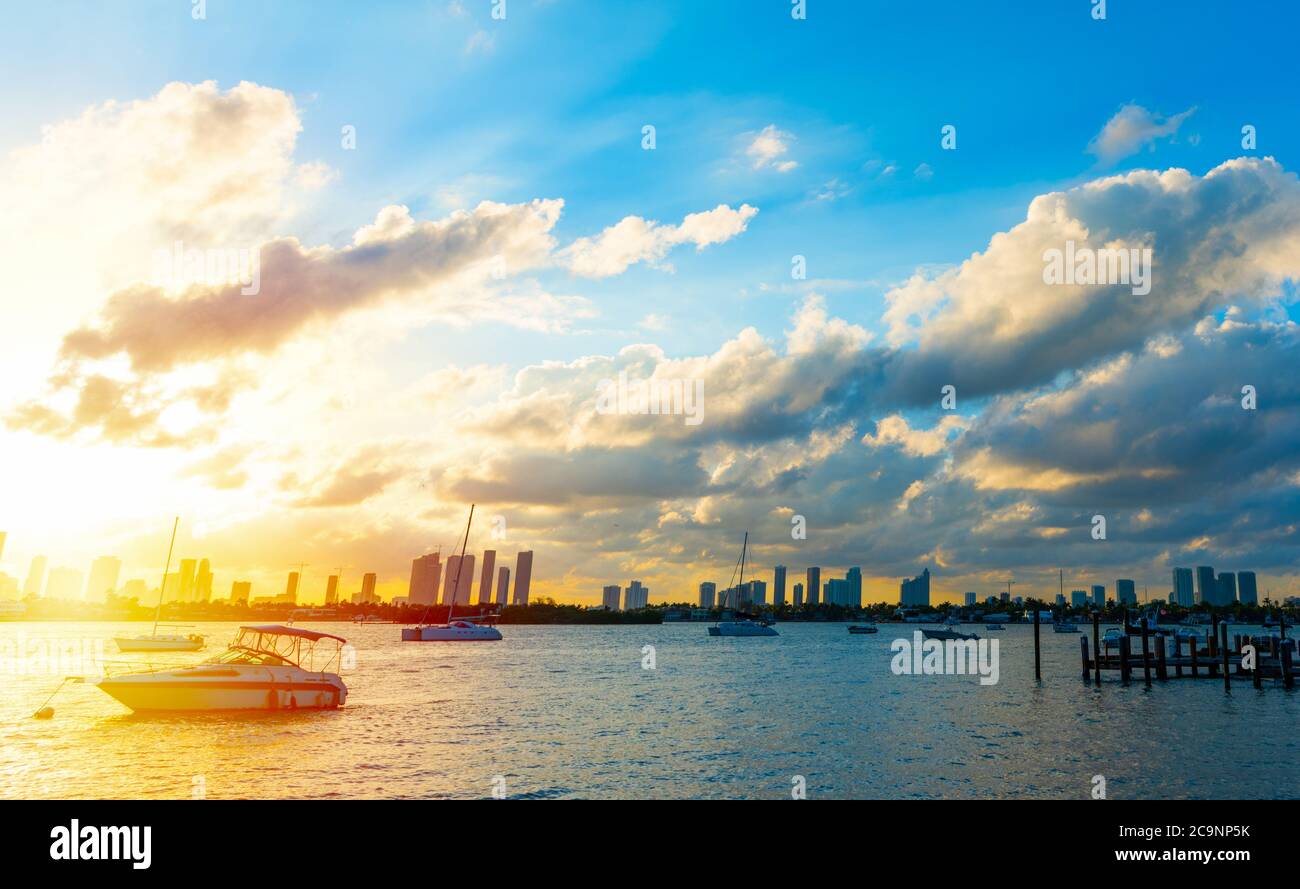 Miami, Florida 9-28-19: Miami Marine Stadium designed by Hilario Candela on  Virginia Key with Miami skyline and Rickenbacker Causeway in background  Stock Photo - Alamy