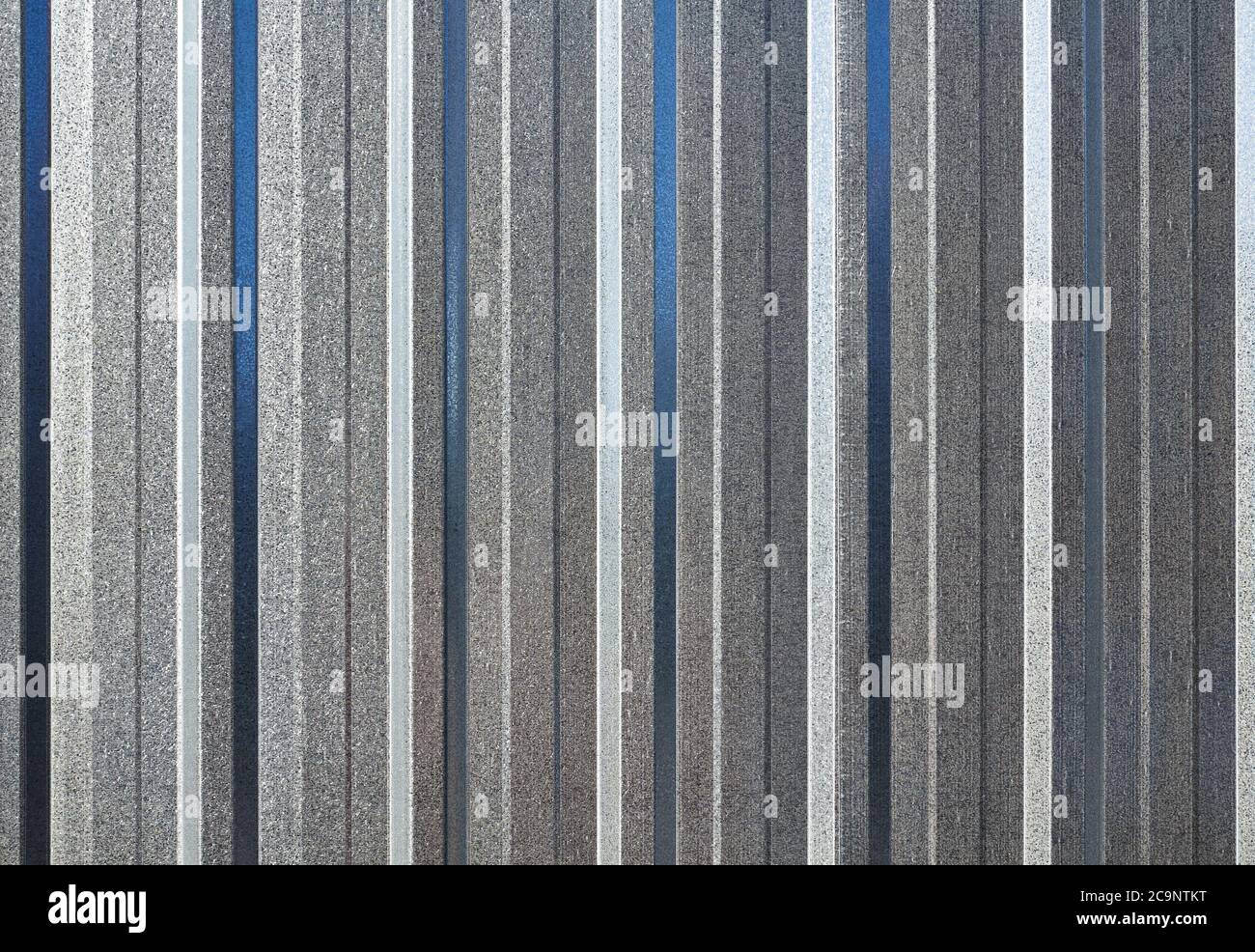 Corrugated steel background or textured surface. Stock Photo