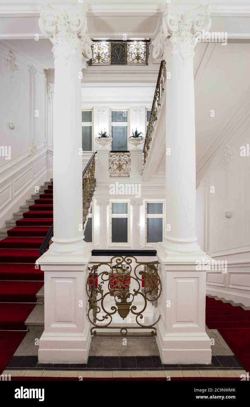 staircase in Grand Hotel Pupp, Karlsbad Stock Photo