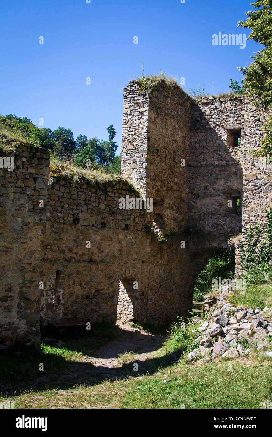 Burg Maidstein, Dívčí kámen castle, Czech Republic Stock Photo