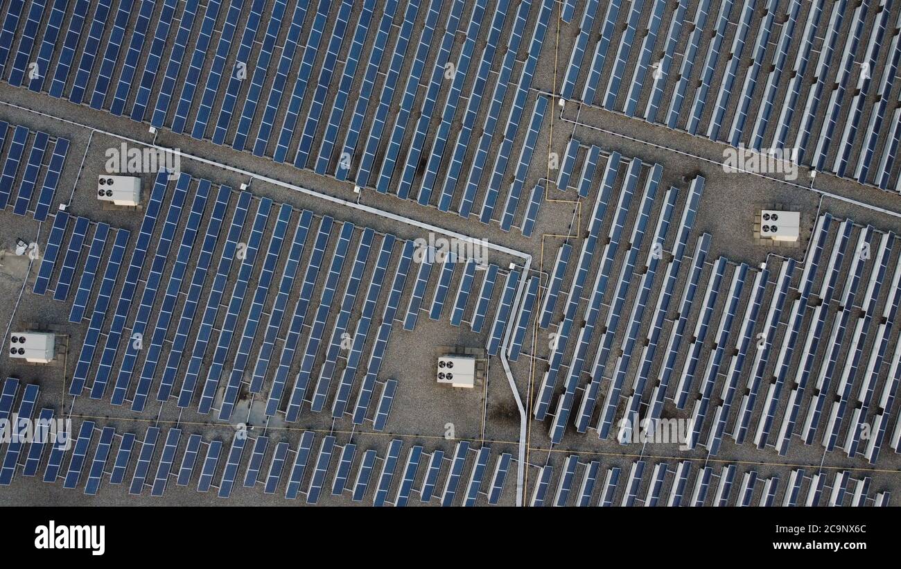 Aerial view building roof rows hi-res stock photography and images - Alamy