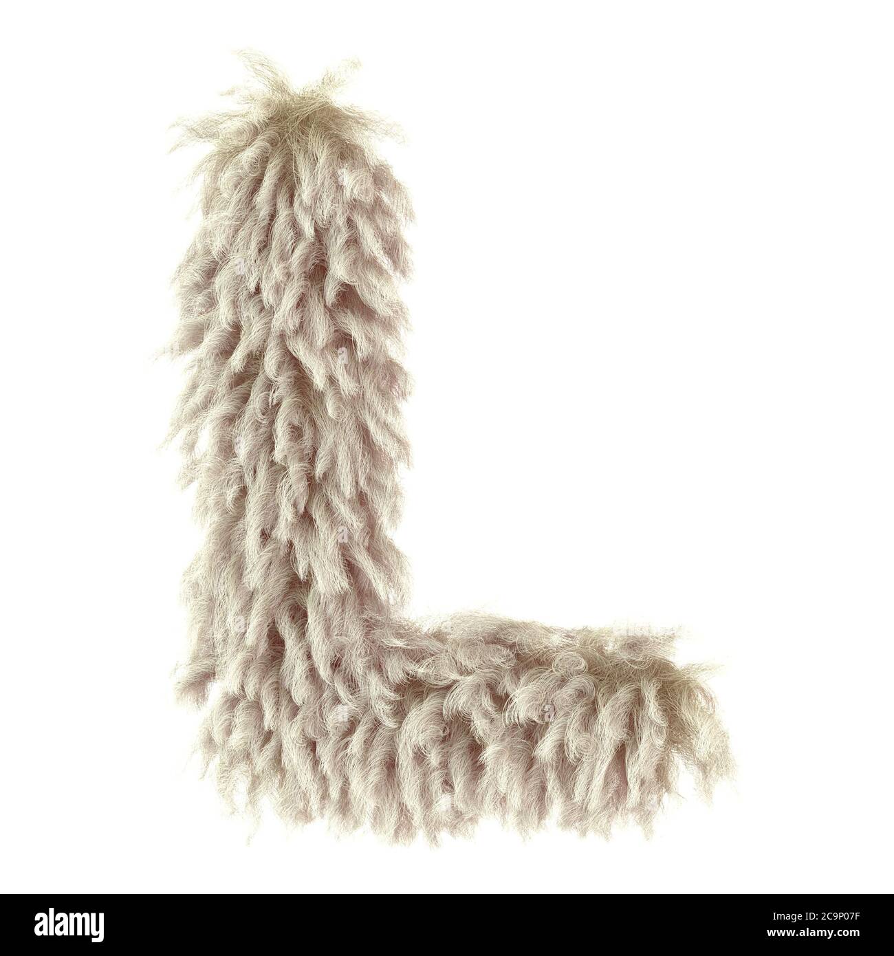 3d wild animal fur letter L Stock Photo - Alamy