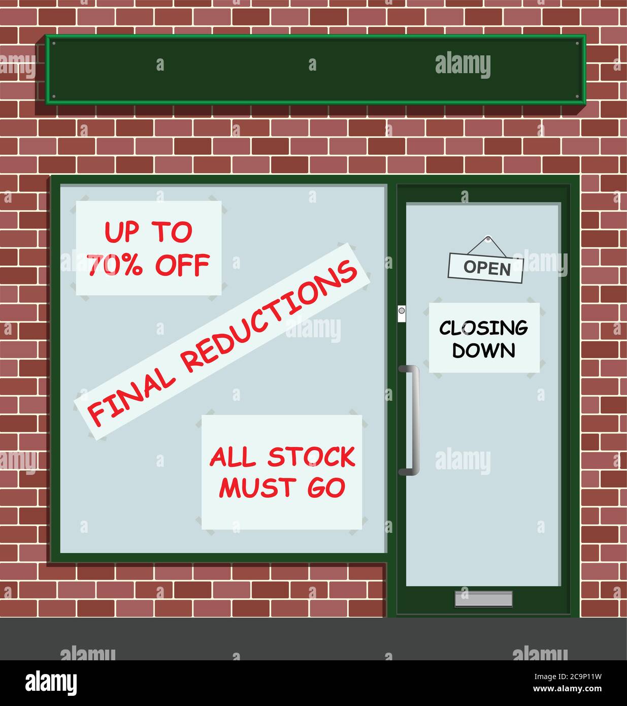 Retail shop closing down highlighting the economic pressures on high