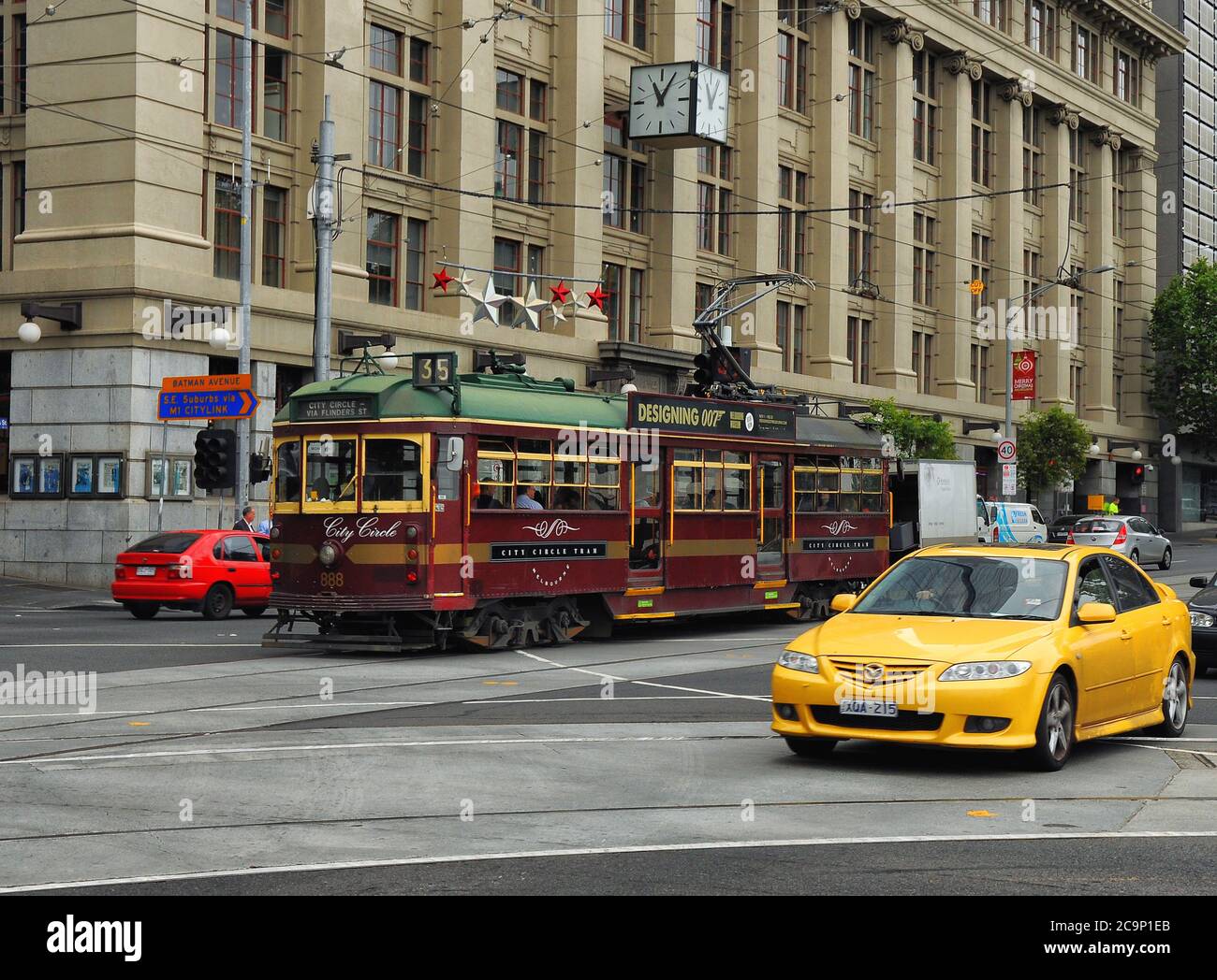 Flinders Street, Melbourne, Victoria, Australia, 2013.12.17 Stock Photo