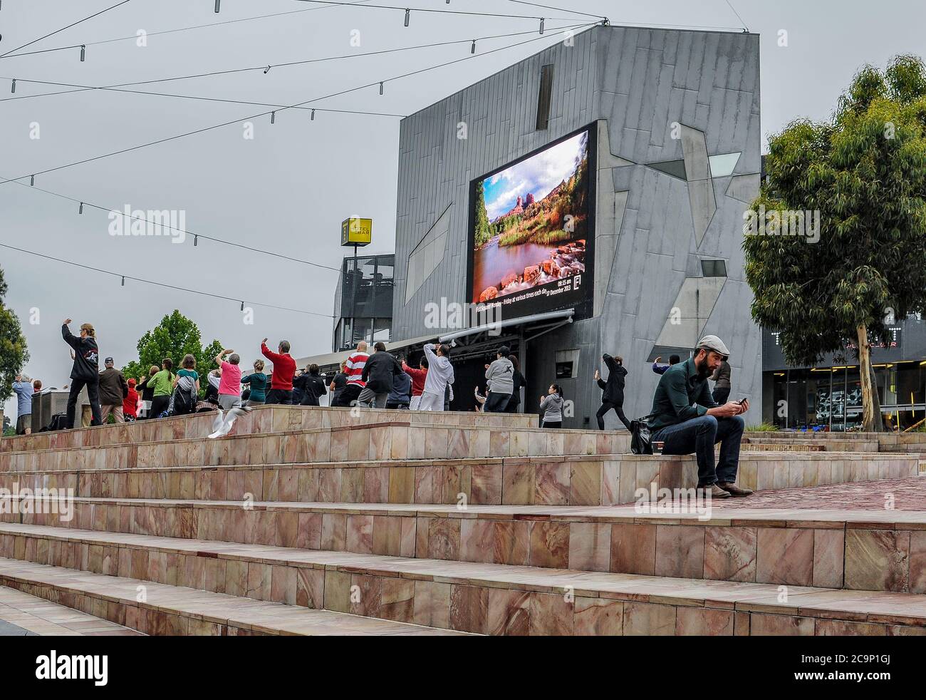 Federation Square, Melbourne, Victoria, Australia, 2013.12.17 Stock Photo