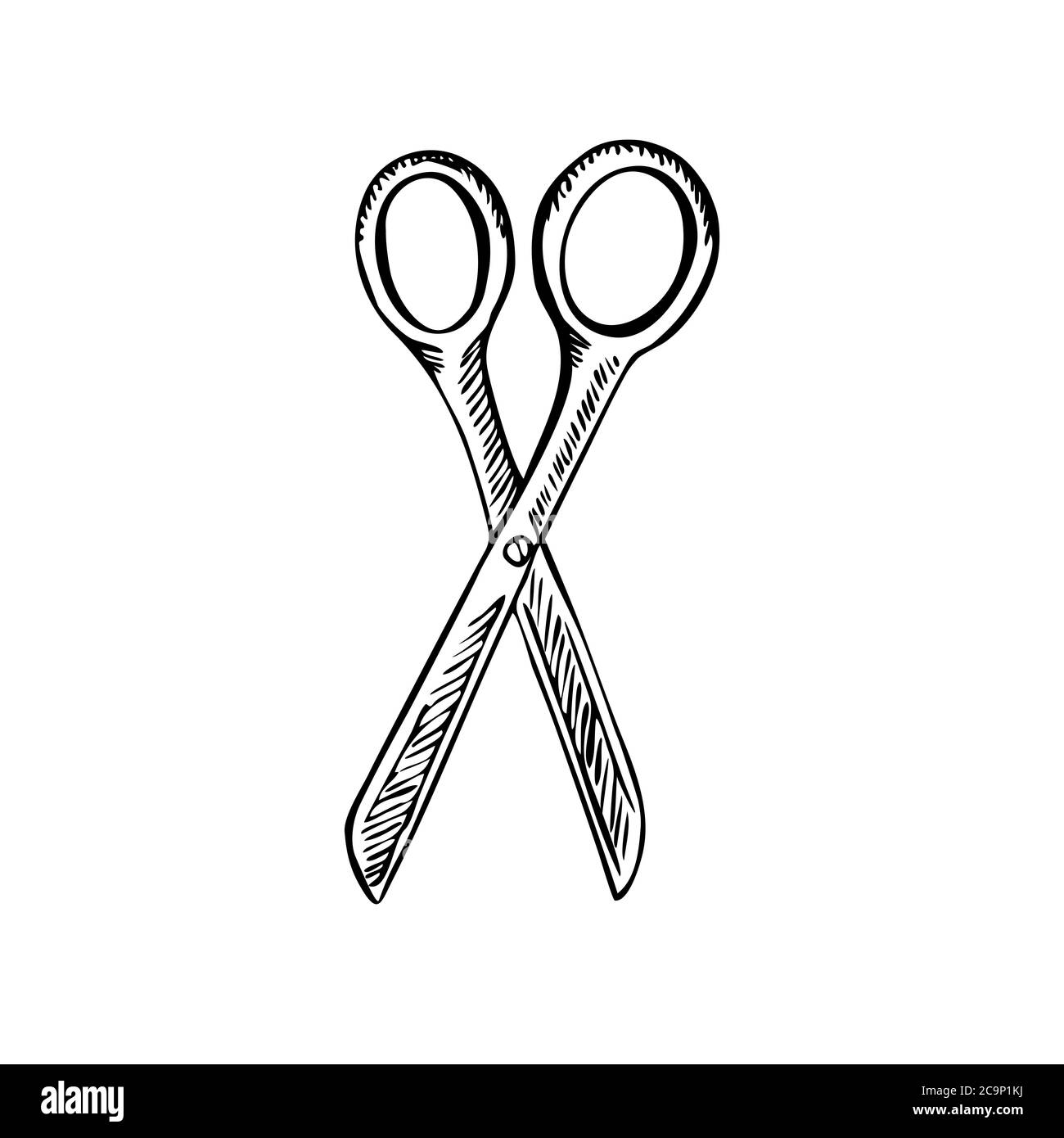 Scissors sketch icon Royalty Free Vector Image