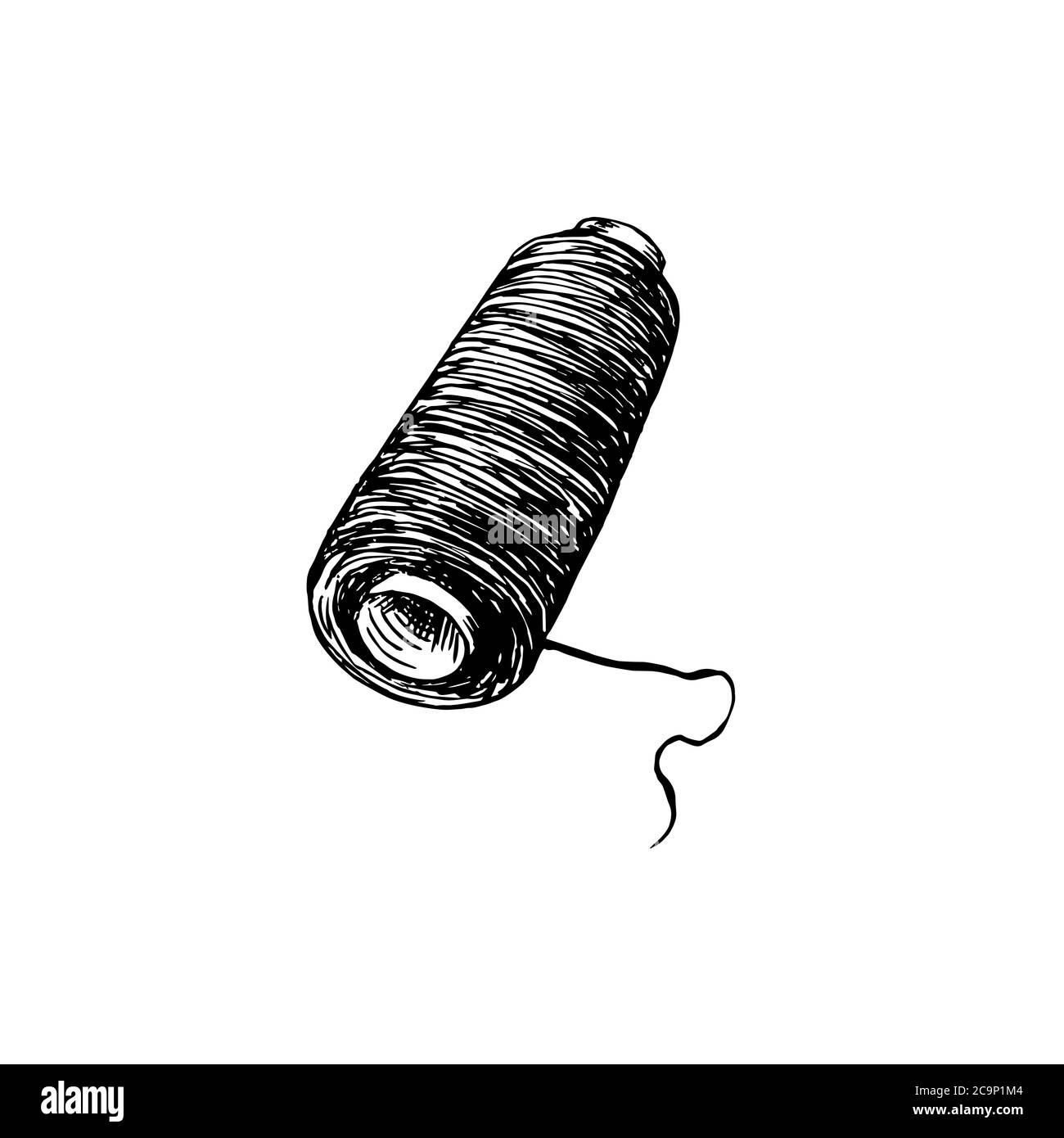 Sewing Needle And Thread Drawing By Frank Ramspott