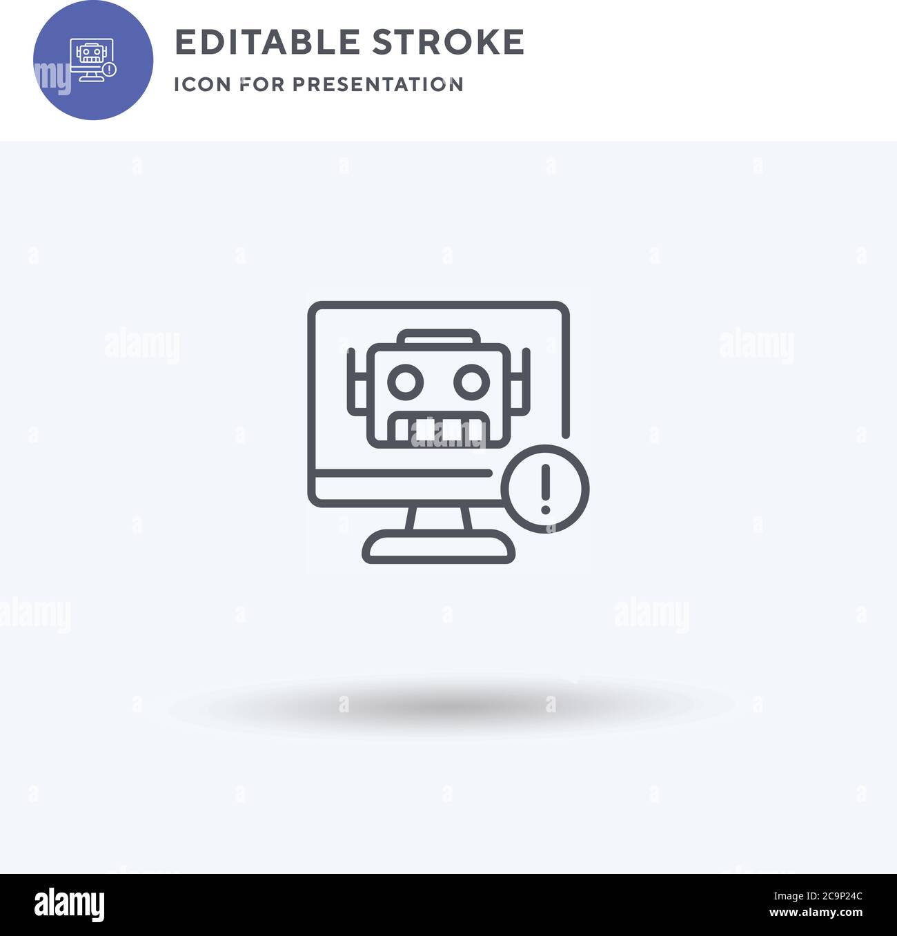 Bot icon vector, filled flat sign, solid pictogram isolated on white ...