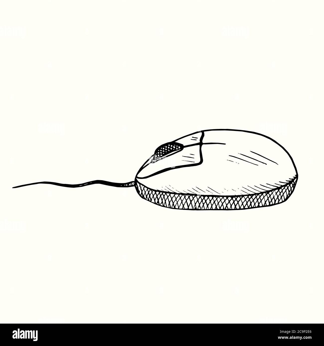 Continuous one line drawing wired computer mouse Stock Vector | Adobe Stock-saigonsouth.com.vn