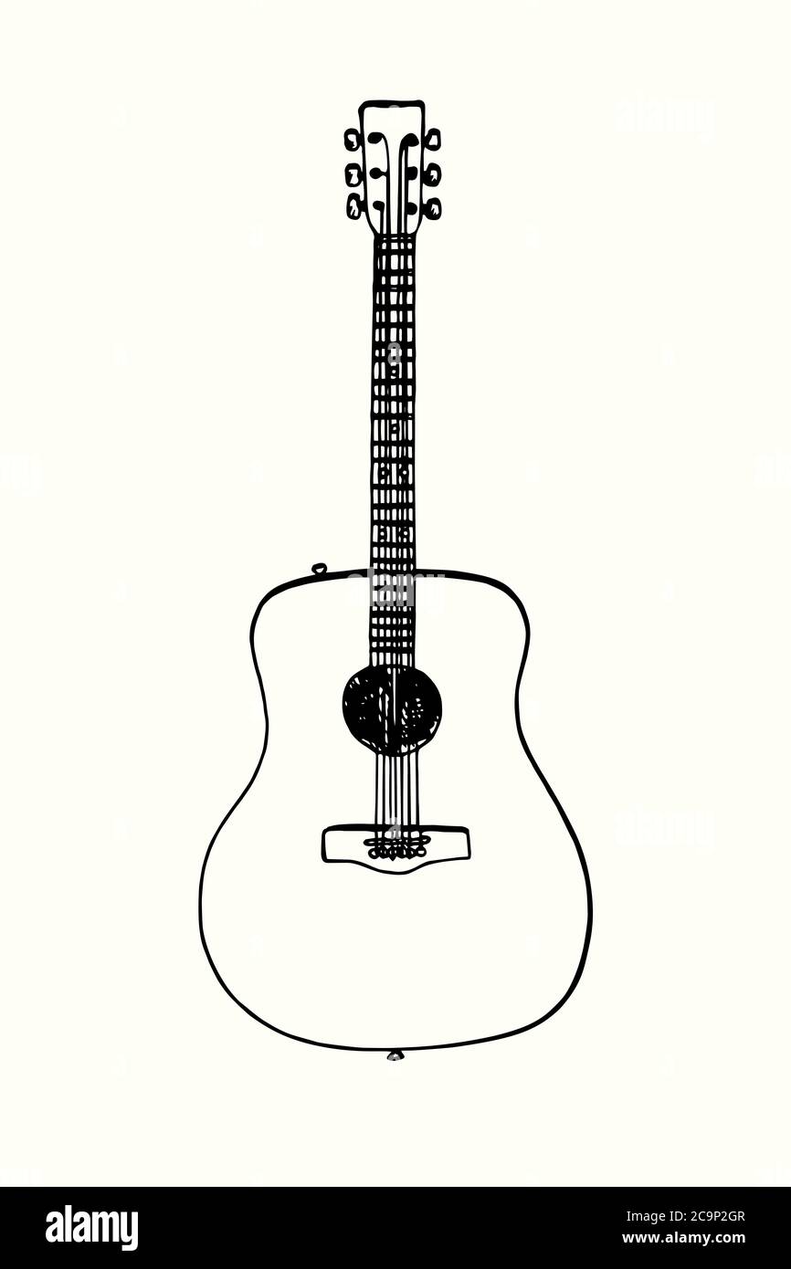 Acoustic Guitar Drawings for Sale - Fine Art America