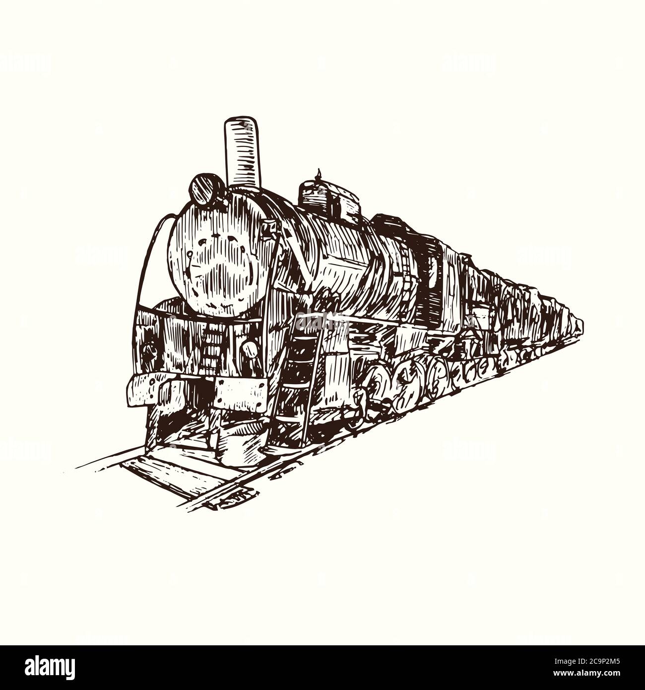 Rail Line Drawing High Resolution Stock Photography and Images - Alamy