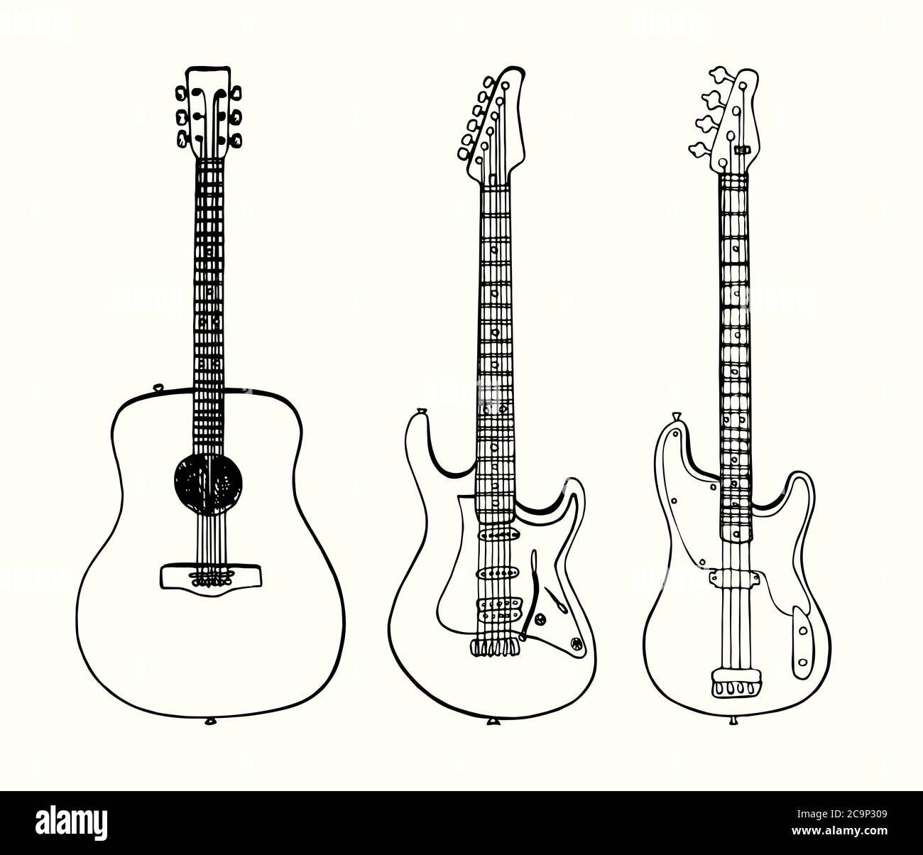 Acoustic guitar sketch hi-res stock photography and images - Page 3 - Alamy