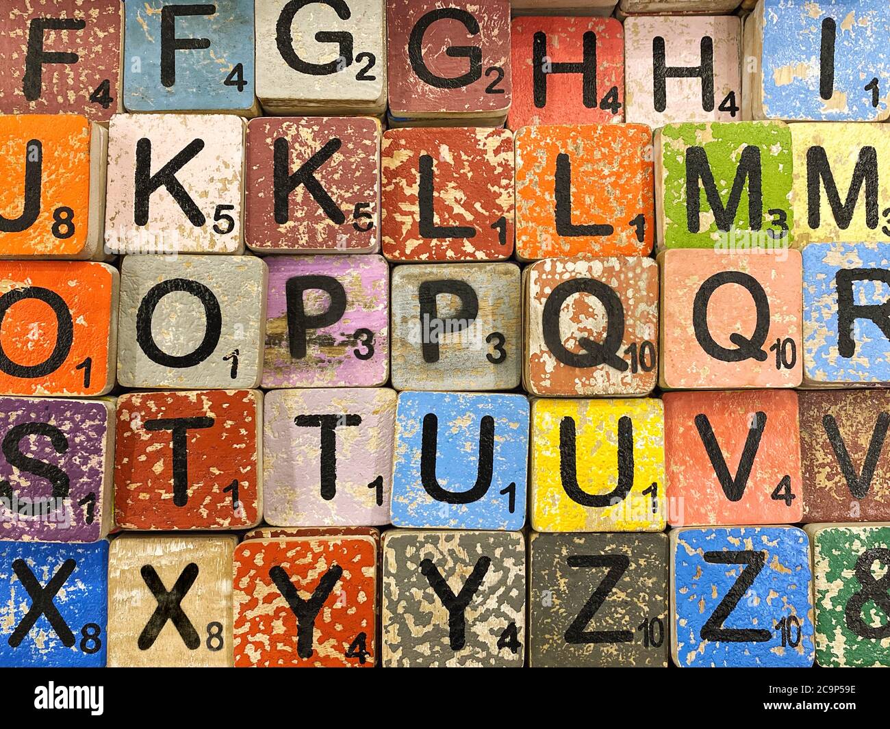 vintage alphabet blocks