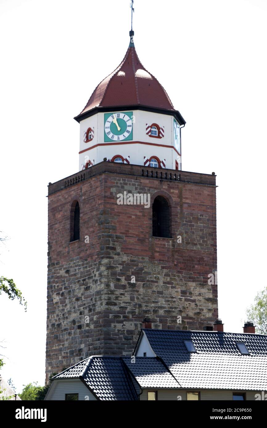 Römerturm, Bergfried der einstigen Oberen Burg, Haigerloch, Baden-Württemberg, Deutschland Stock Photo