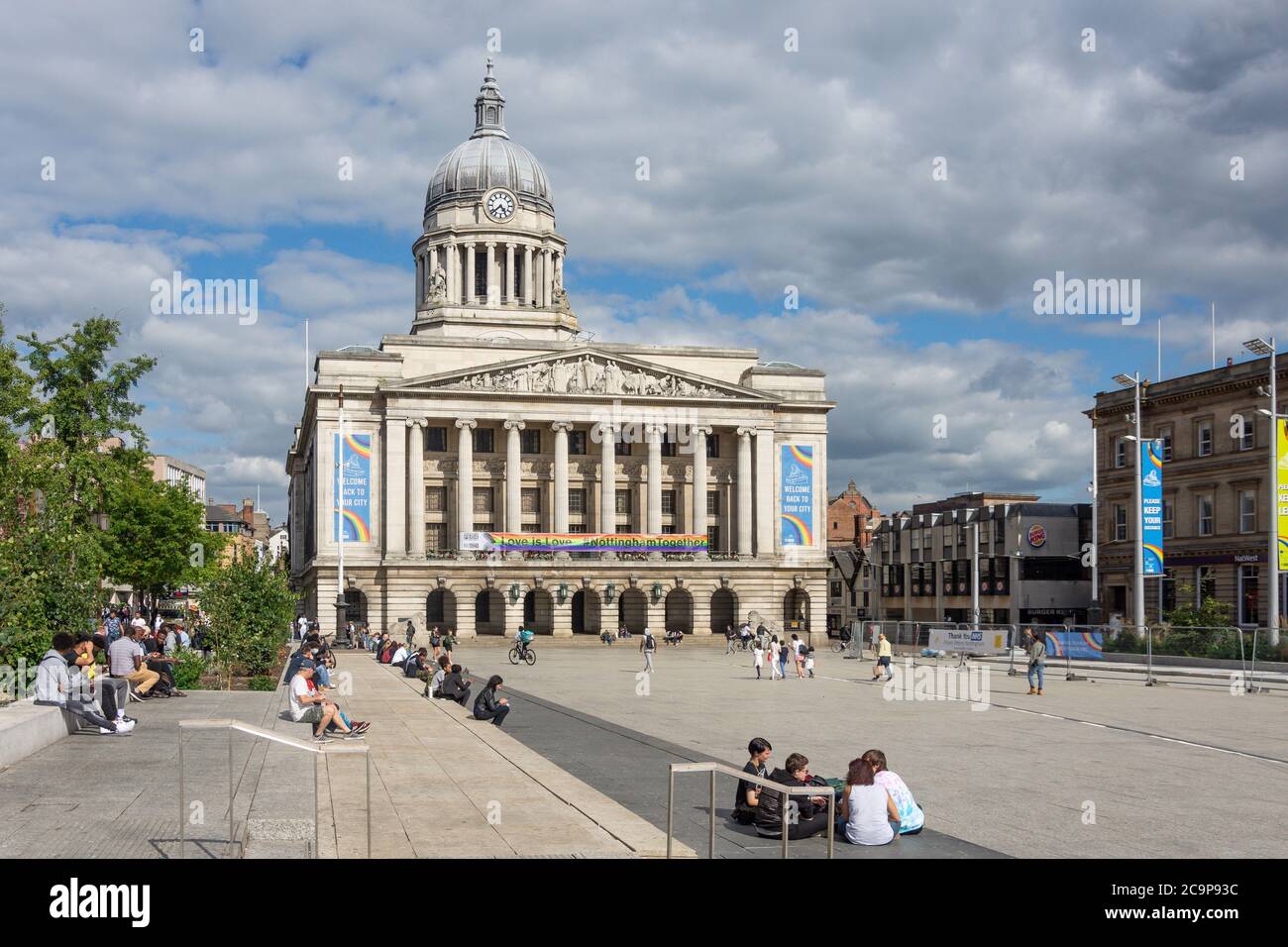 The Council House, Old Market Square, Nottingham, Nottinghamshire, England, United Kingdom, Stock Photo