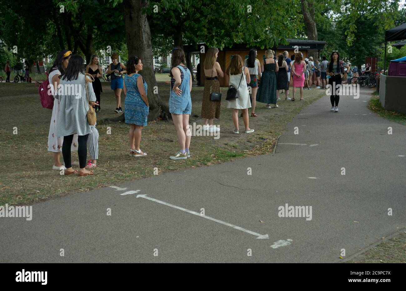 Women toilet queue hi-res stock photography and images - Alamy