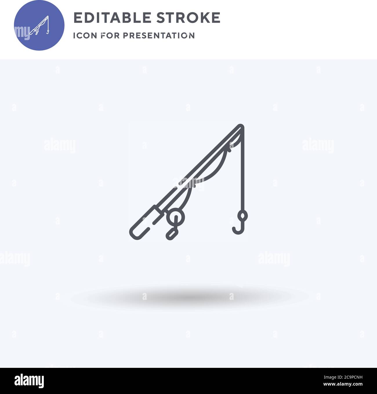 Fishing icon vector, filled flat sign, solid pictogram isolated on ...