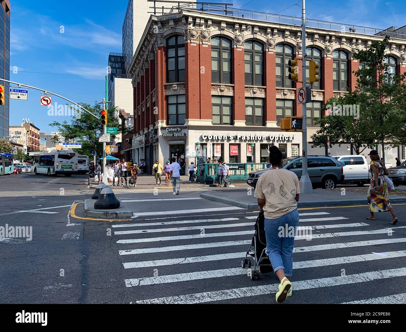 New York Usa 1st Aug New A A A Blacks Stop Killing Blacksa A A August 1 Harlem New York Usa Street Vendors Are Seen Along Side Side Walks Making Sales Business As People