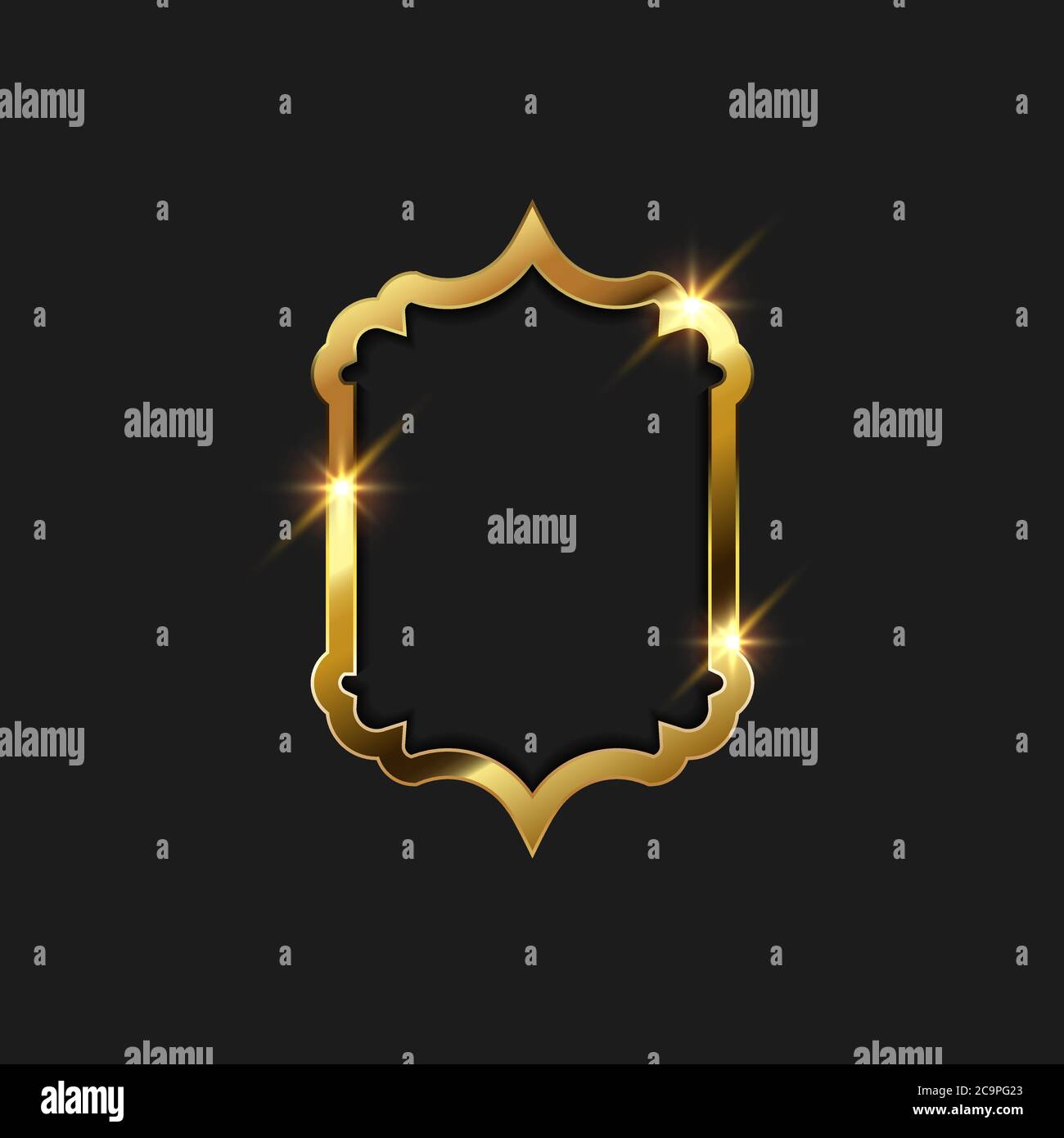 Gold frame border vector illustration design template Stock Vector Image & Art Alamy