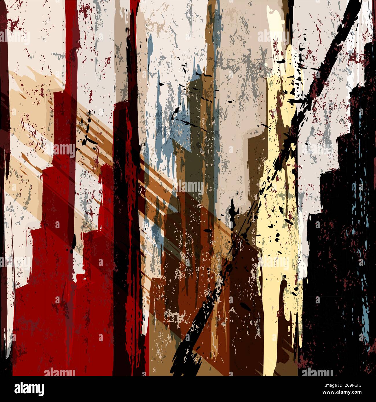 abstract background pattern, with strokes and splashes Stock Vector