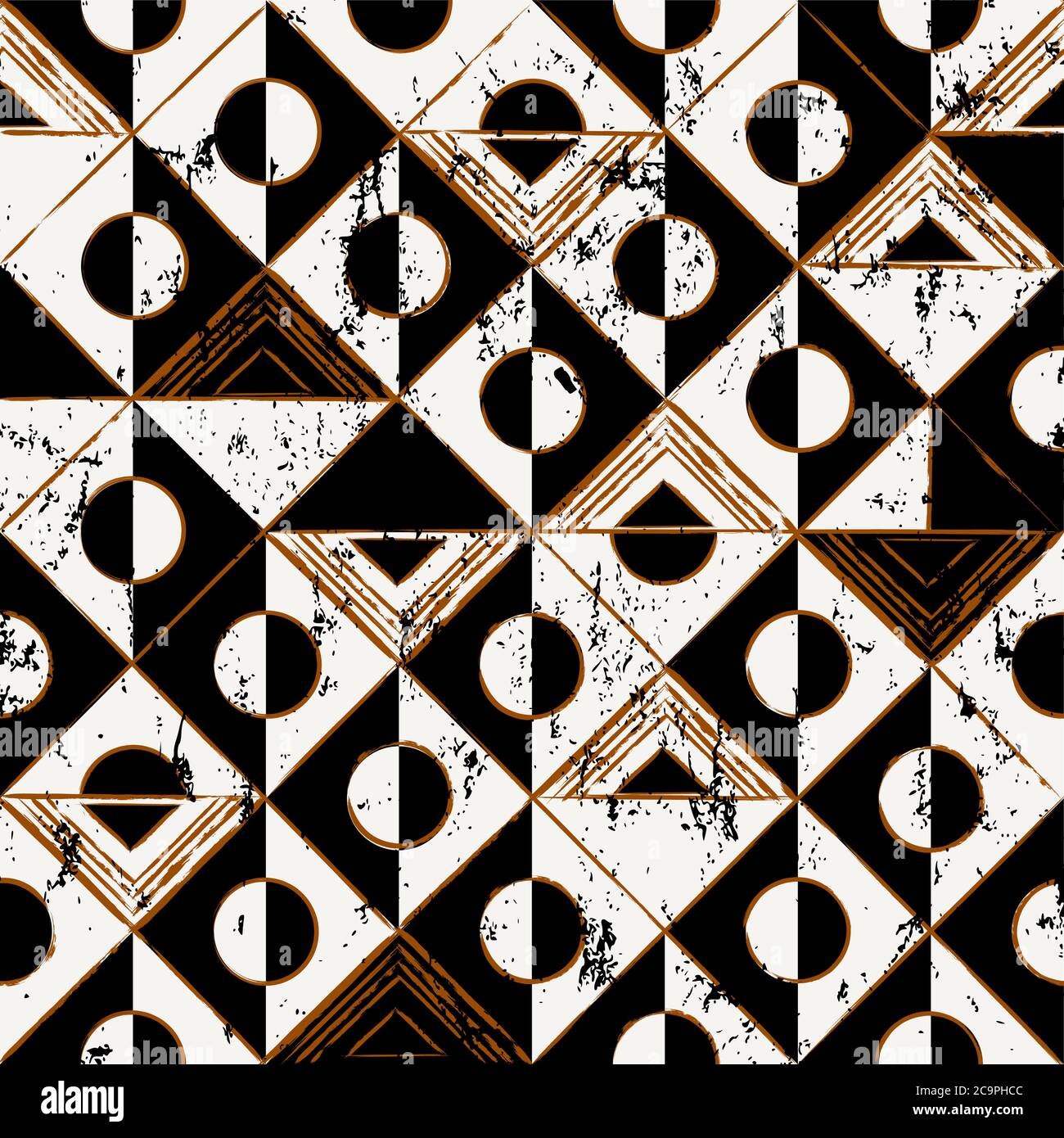 abstract pattern background, with triangles, squares, circles, paint ...