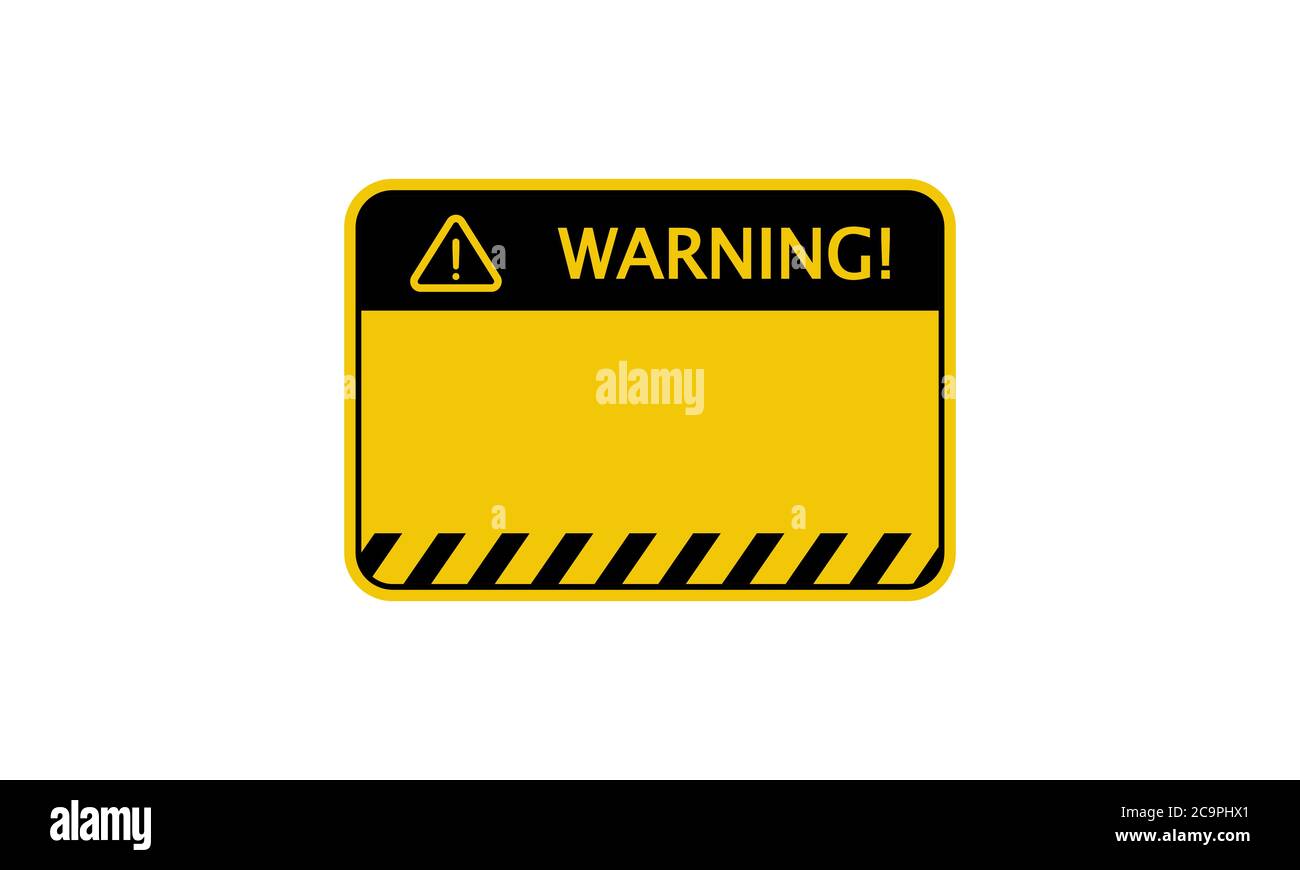Warning sign. Empty blank. Vector on isolated background. EPS 10 Stock Vector