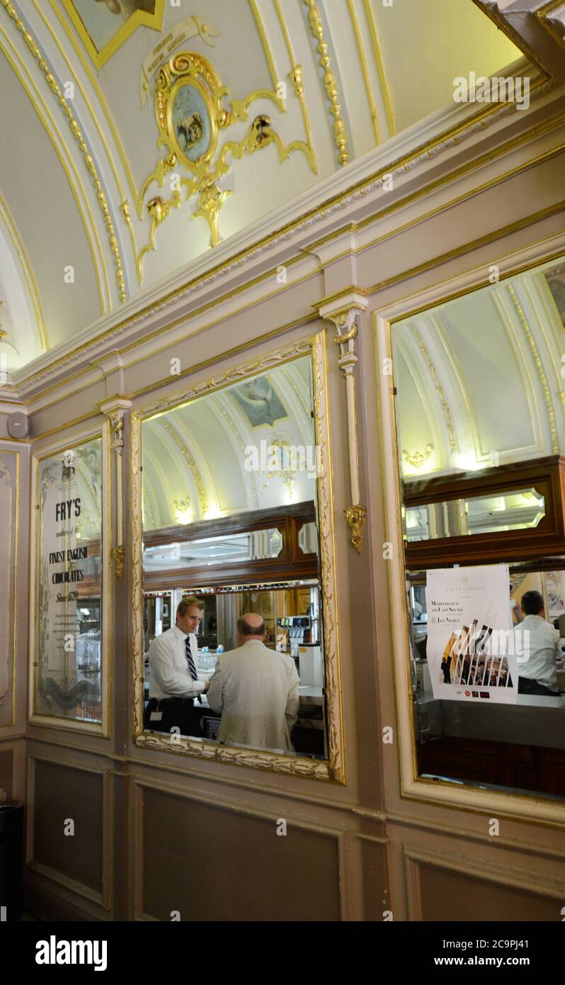 Caffe Cordina is a old and popular coffee shop on Republic street in Valletta, Malta Stock Photo