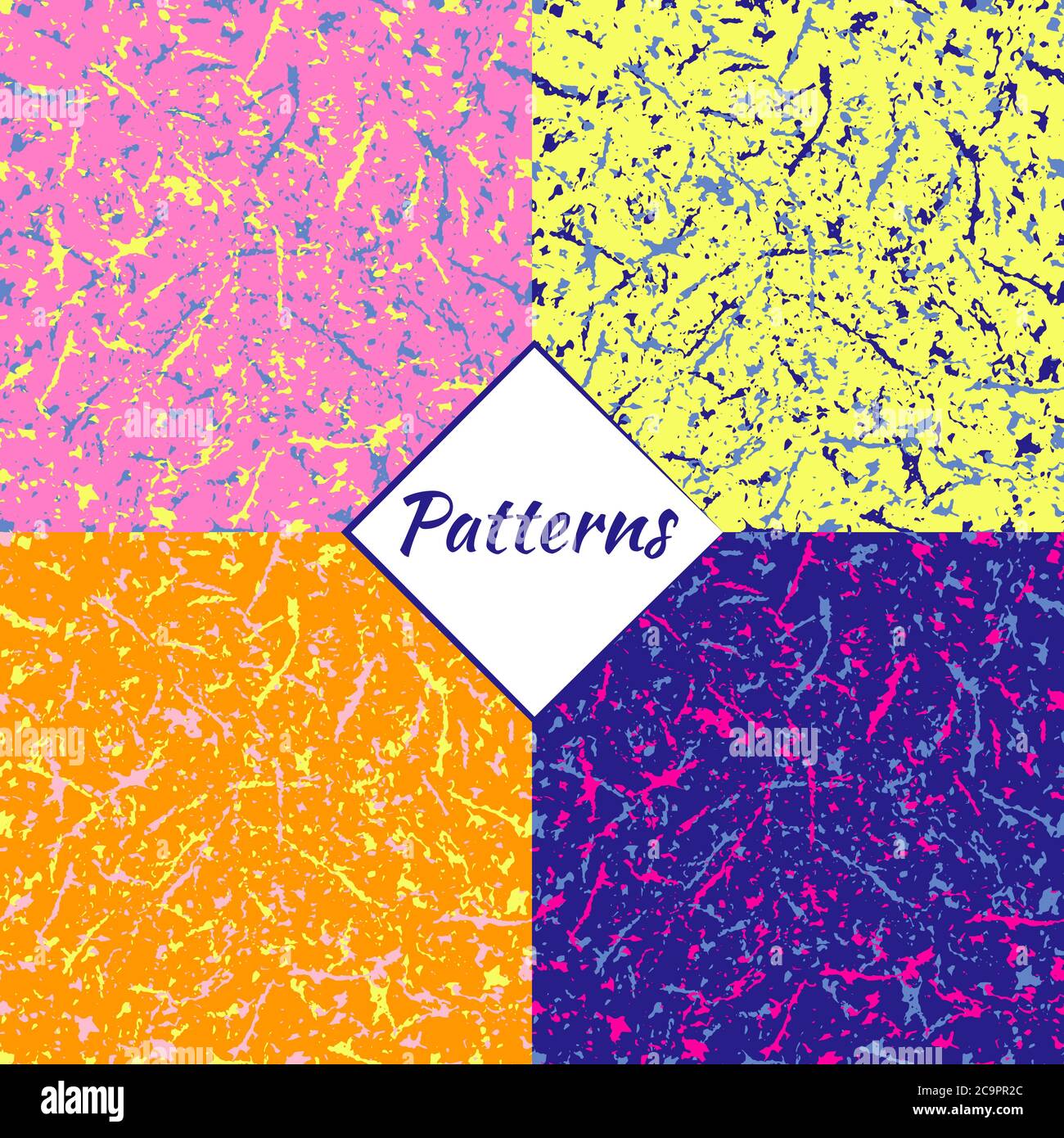 Simless pattern. Random lines element. Random chaotic lines and blots. Grunge background design. Stock Vector
